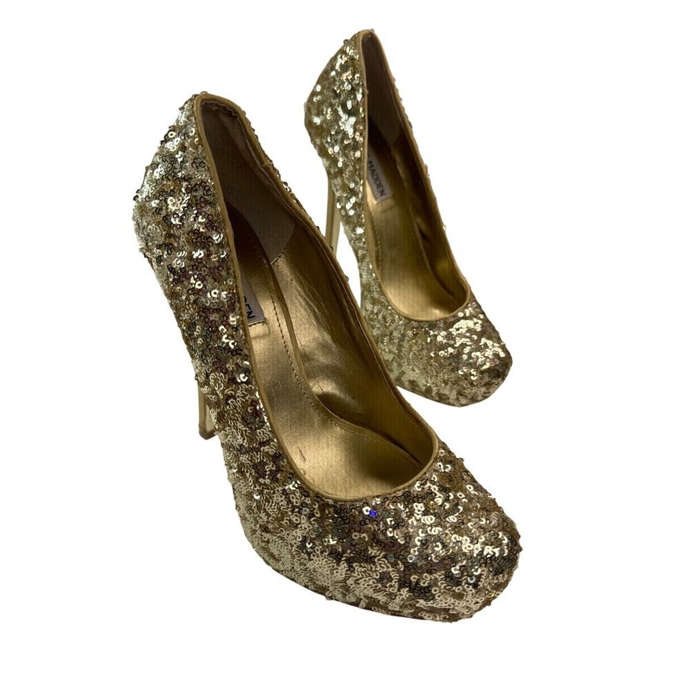 Steve Madden Size 7.5 Sequin Platform High‎ Heels